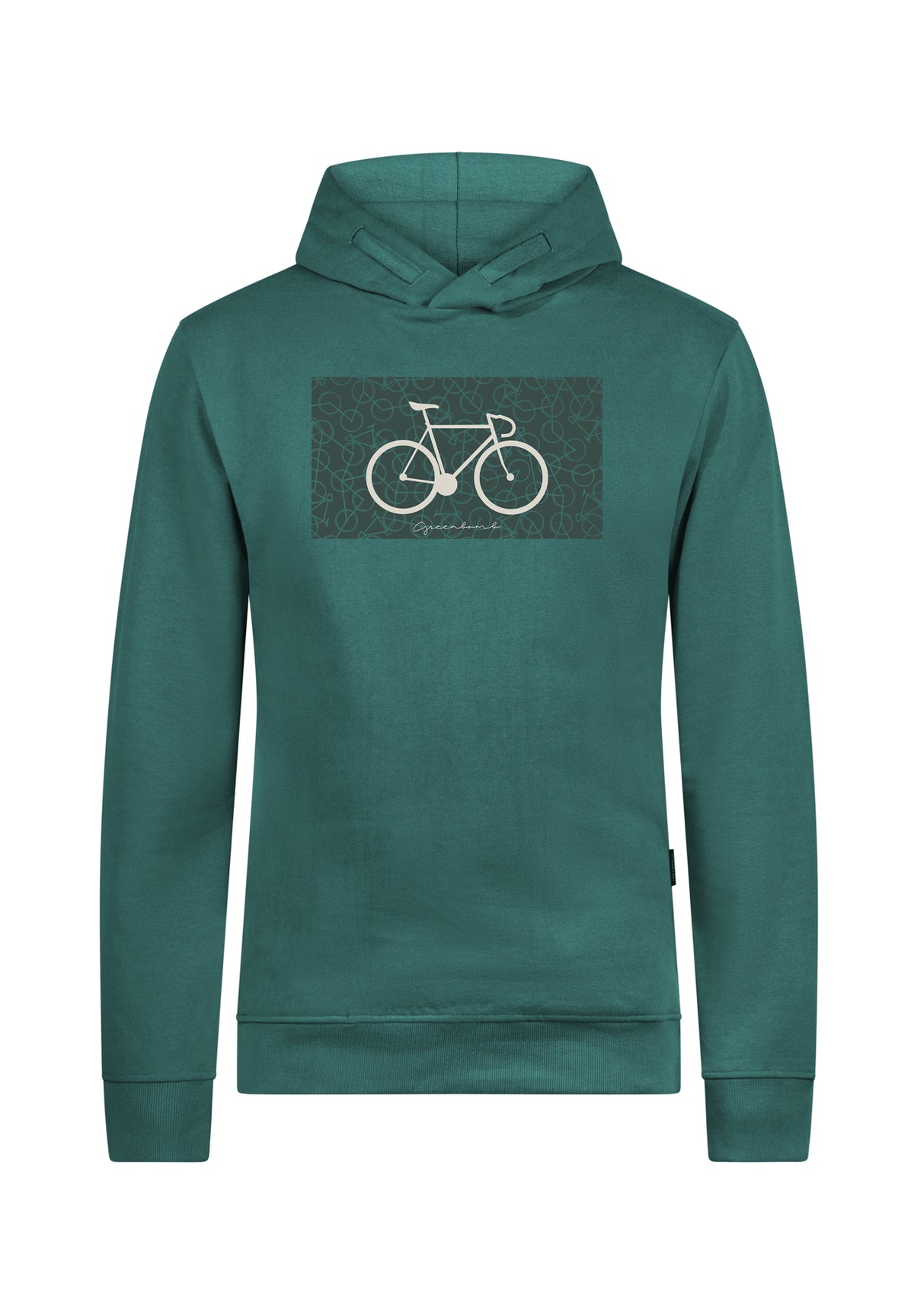 Jungle Green: Kuschliger Hoodie aus Bio-Baumwolle für Herren [10235]