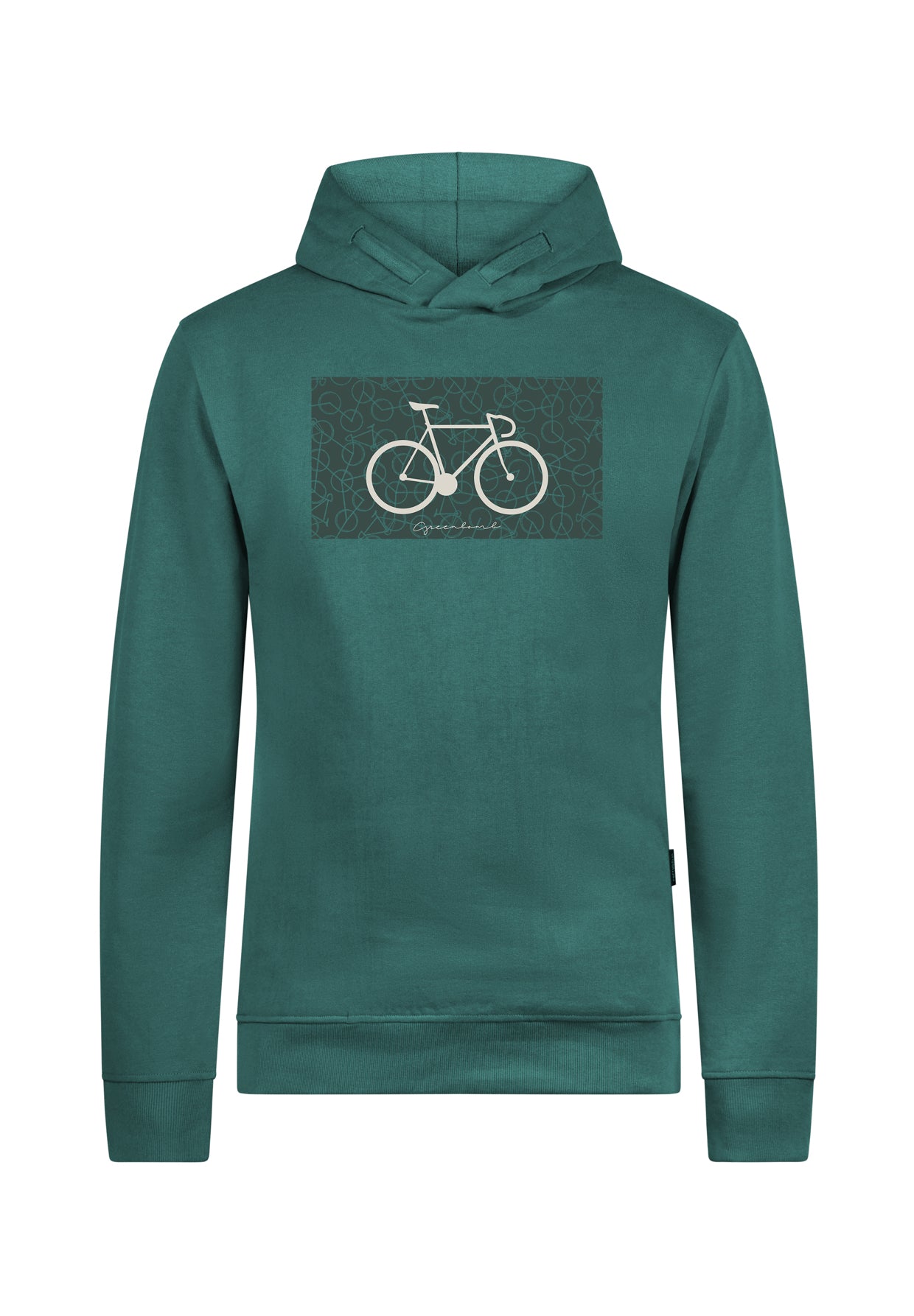 Jungle Green: Kuschliger Hoodie aus Bio-Baumwolle für Herren [10235]