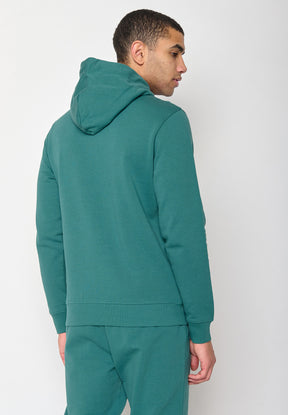 Jungle Green: Kuschliger Hoodie aus Bio-Baumwolle für Herren [10238]