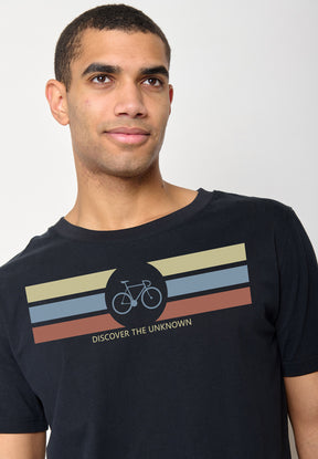 Black: Lässiges T-Shirt aus Bio-Baumwolle für Herren [10244]