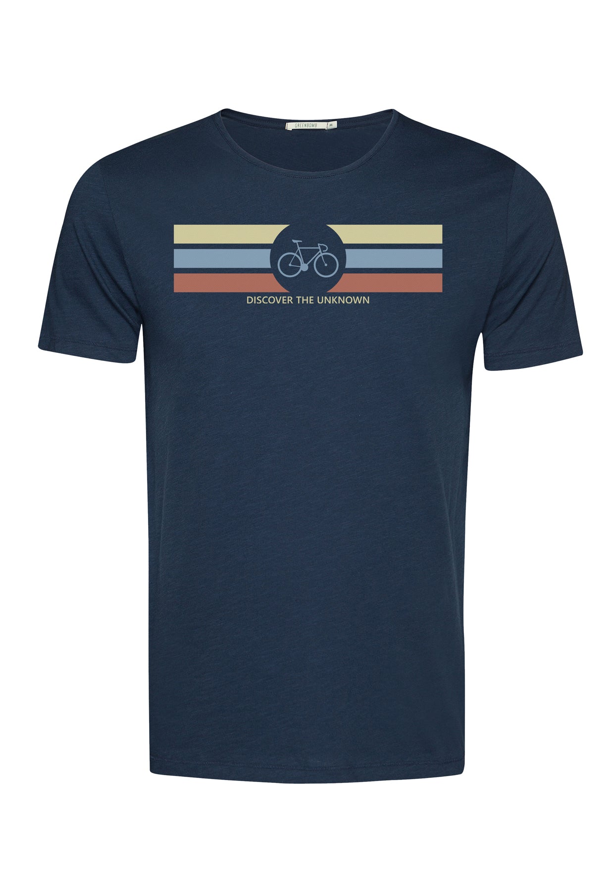 Navy: Lässiges T-Shirt aus Bio-Baumwolle für Herren [10254]