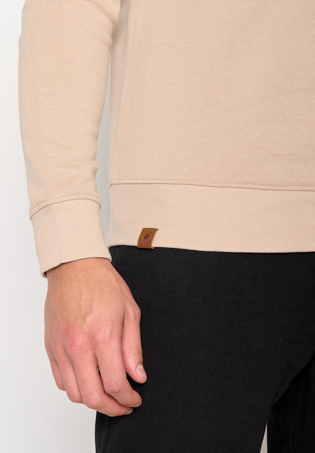 Latte: Gemütliches Sweatshirt aus Bio-Baumwolle für Herren [10265]
