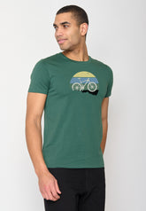 Grün:  Sportliches T-Shirt aus Bio-Baumwolle für Herren [10283]