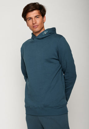 Blauer Kuschliger Hoodie aus Bio-Baumwolle für Herren (30)