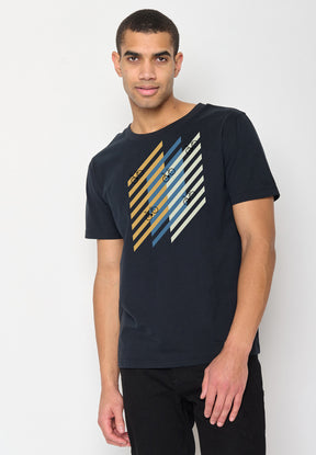 Black: Lässiges Oversize-T-Shirt aus Bio-Baumwolle für Herren [10305]