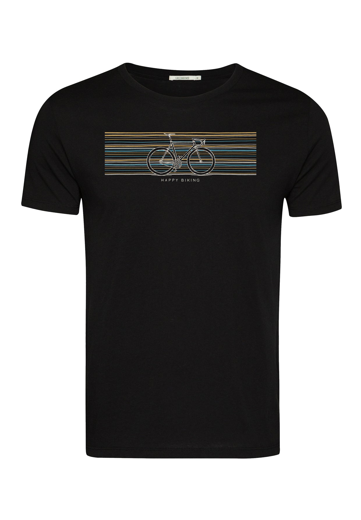 Black: Sportliches T-Shirt aus Bio-Baumwolle für Herren [10325]