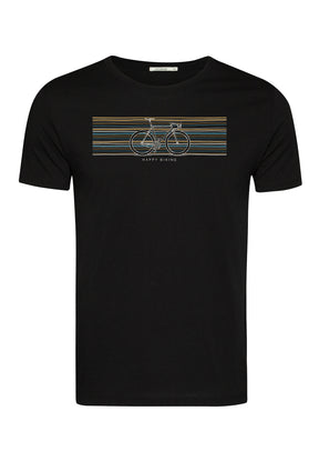 Black: Sportliches T-Shirt aus Bio-Baumwolle für Herren [10325]