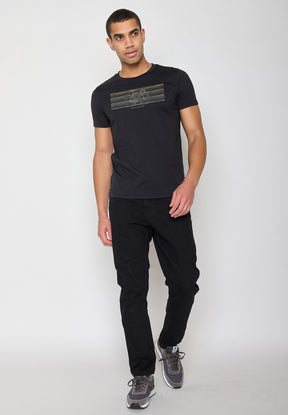 Black: Sportliches T-Shirt aus Bio-Baumwolle für Herren [10326]