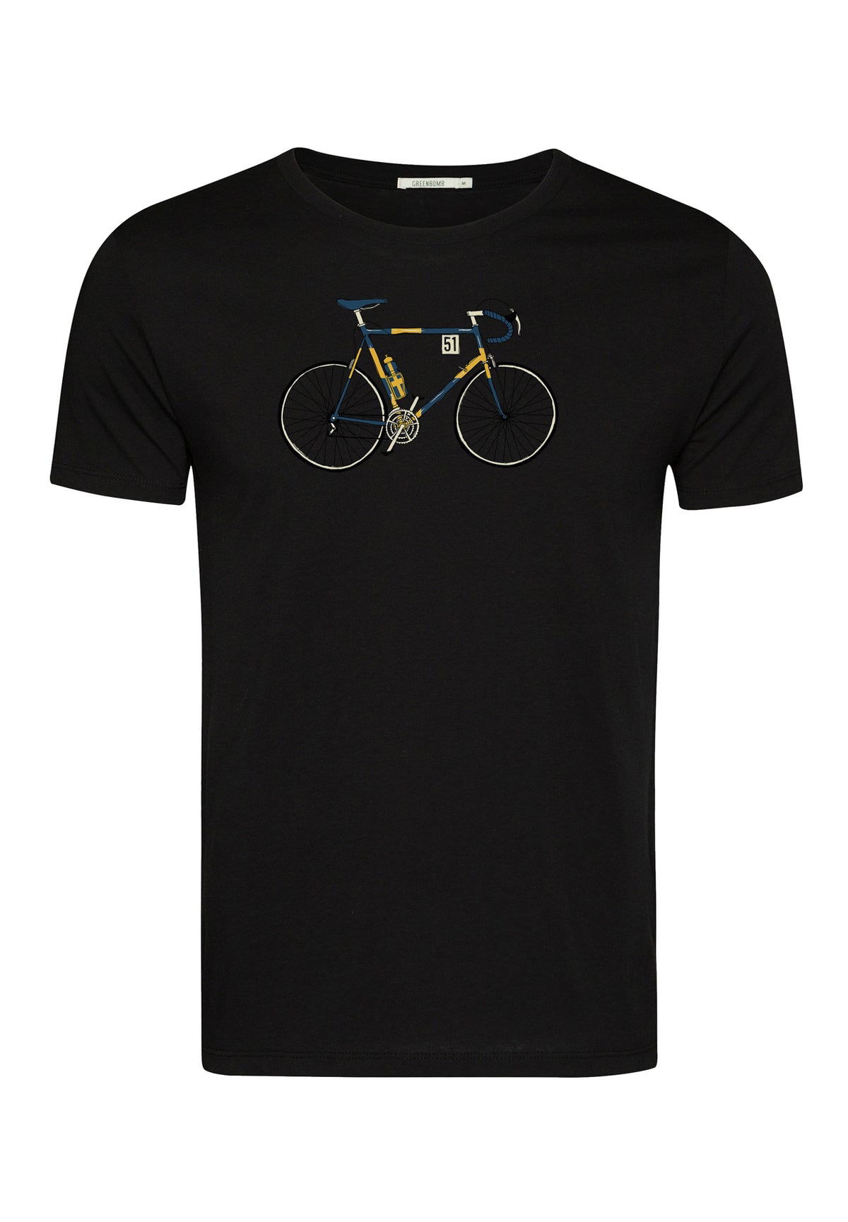 Black: Sportliches T-Shirt aus Bio-Baumwolle für Herren [10357]
