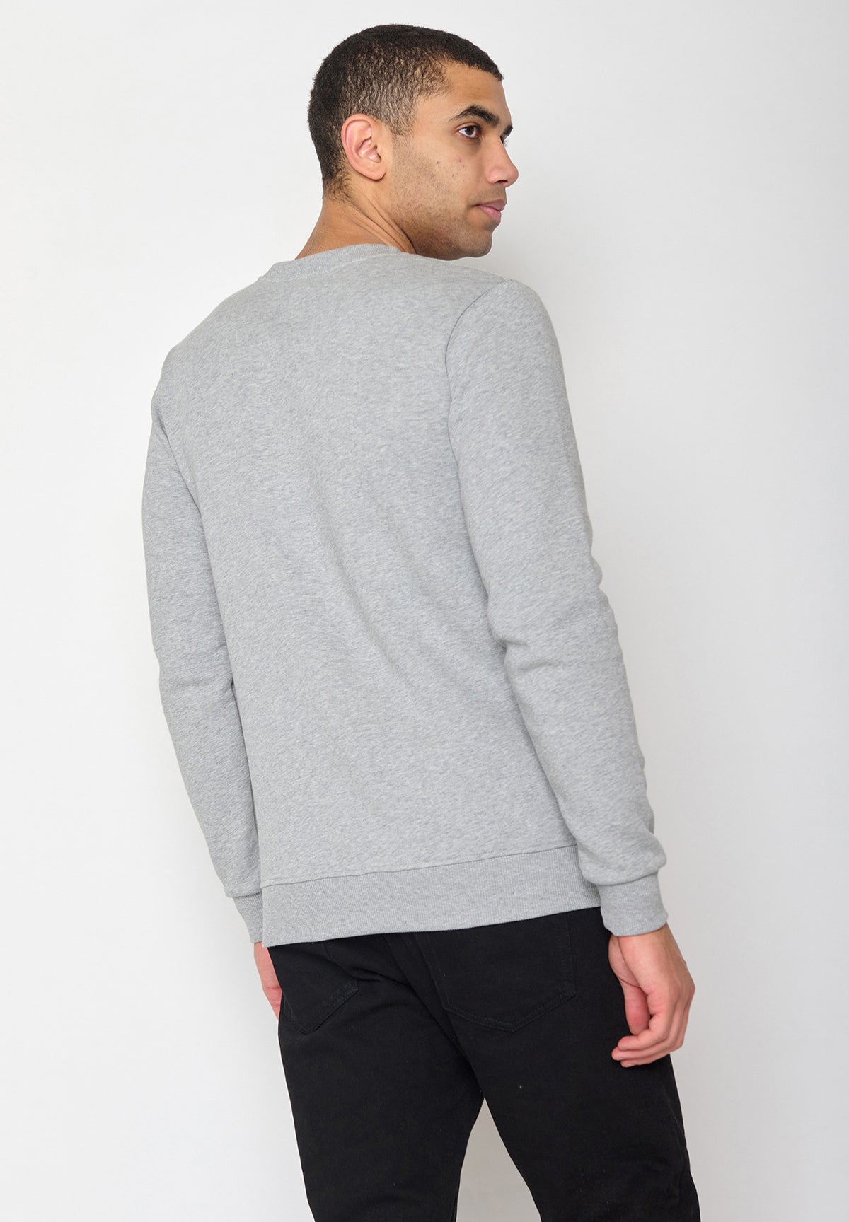 Heather Grey: Gemütliches Sweatshirt aus Bio-Baumwolle für Herren [10385]