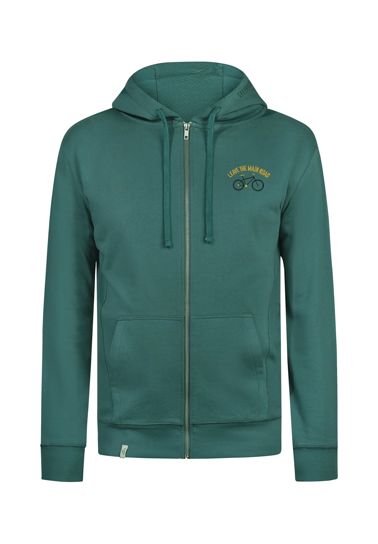Jungle Green: Sportliche Zipjacke aus Bio-Baumwolle für Herren [10407]