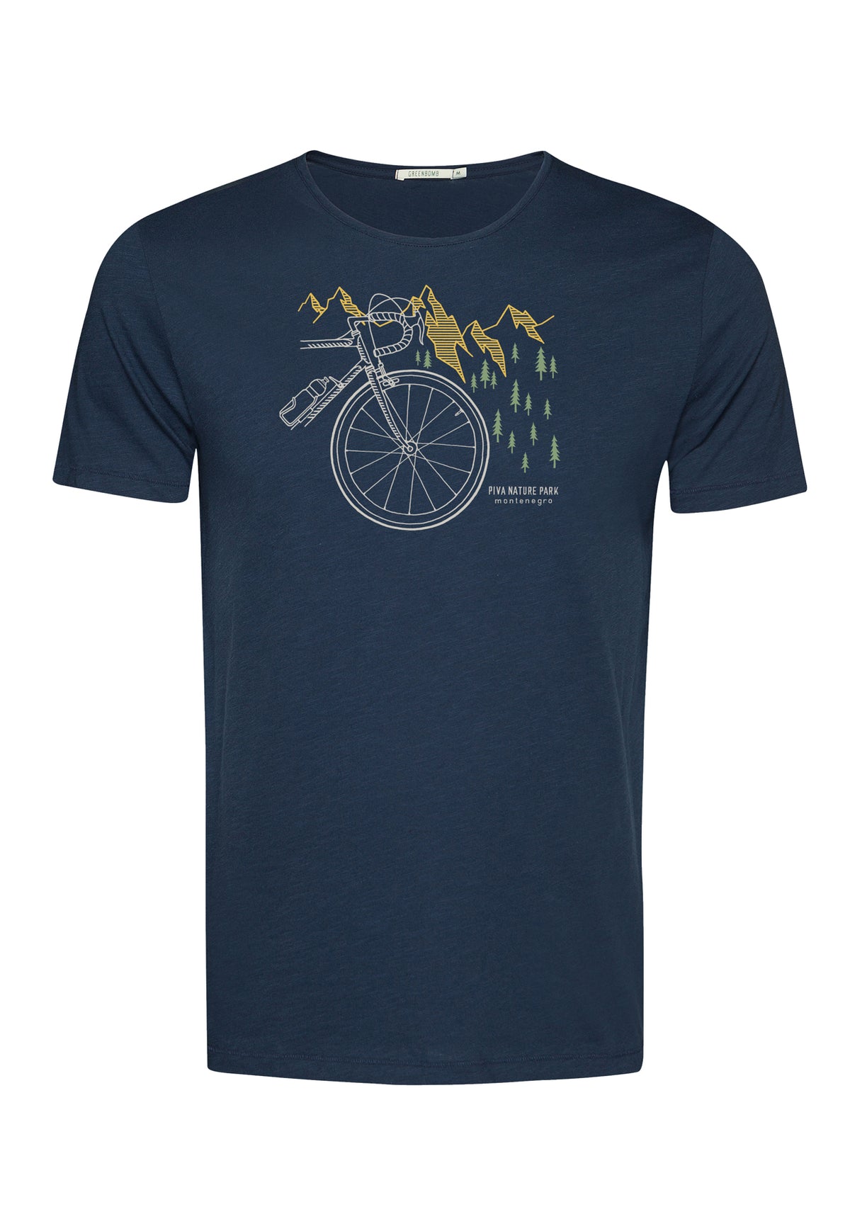 Navy: Sportliches T-Shirt aus Bio-Baumwolle für Herren [10441]