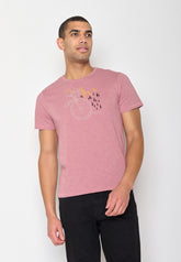 Rosa:  Lässiges T-Shirt aus Bio-Baumwolle für Herren [10449]