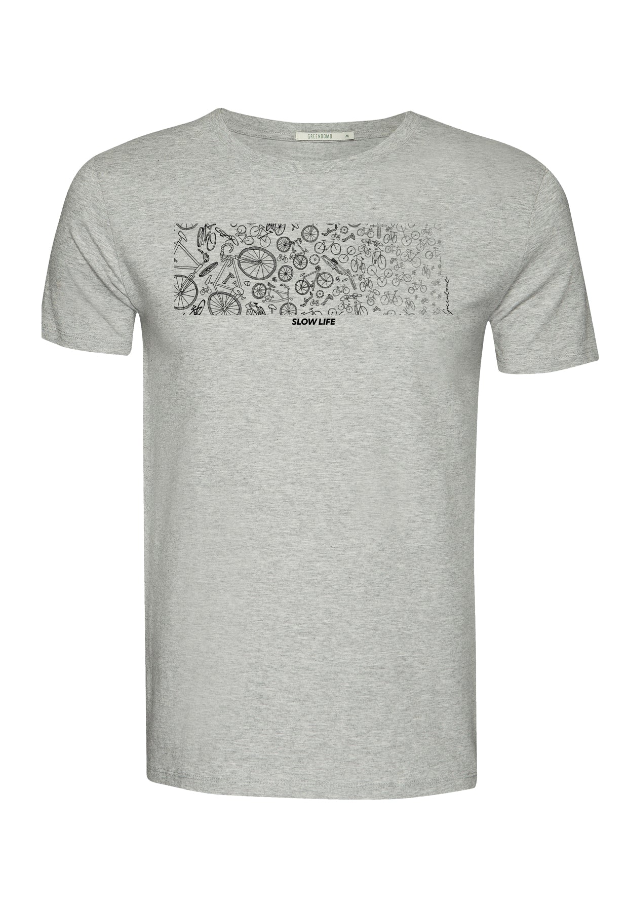 Heather Grey: Sportliches T-Shirt aus Bio-Baumwolle für Herren [10461]