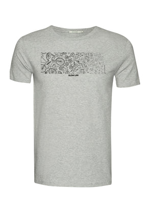 Heather Grey: Sportliches T-Shirt aus Bio-Baumwolle für Herren [10461]