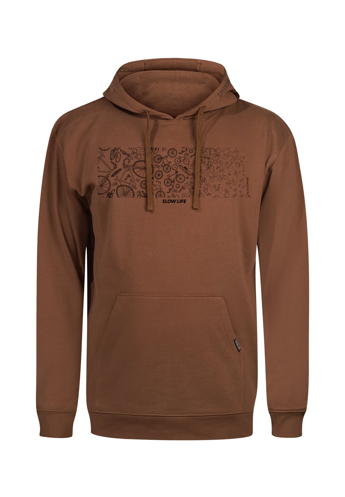 Wood Bark: Gemütlicher Hoodie aus Bio-Baumwolle für Herren [10471]