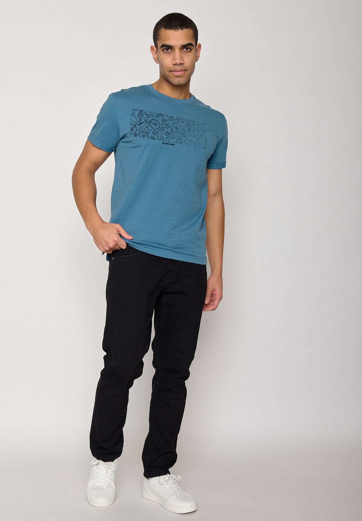 Steelblue: Lässiges T-Shirt aus Bio-Baumwoll Mix für Herren [10477]