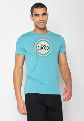 Türkis: Sportliches T-Shirt aus Bio-Baumwolle für Herren [10491]