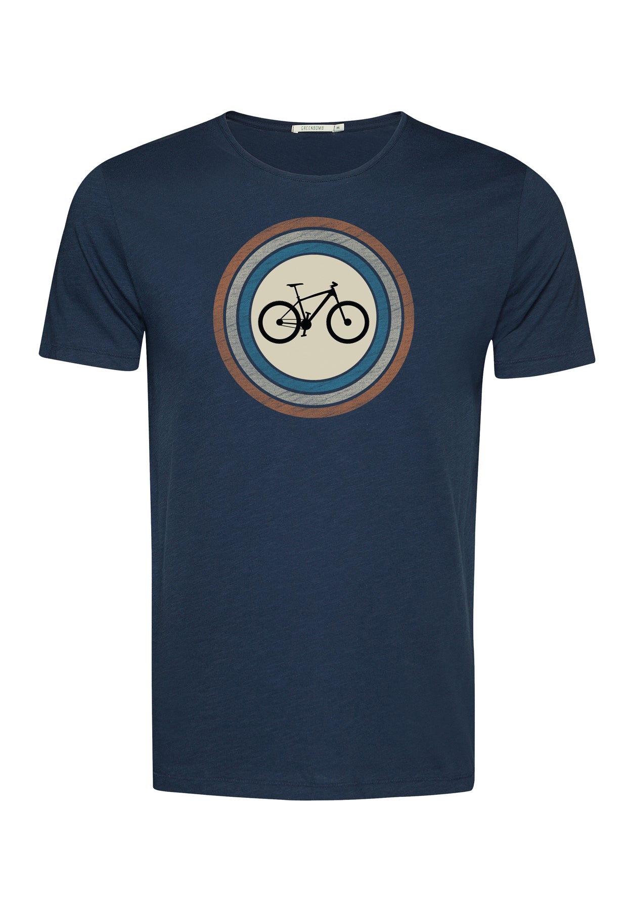 Blau:  Lässiges T-Shirt aus Bio-Baumwolle für Herren [10502]