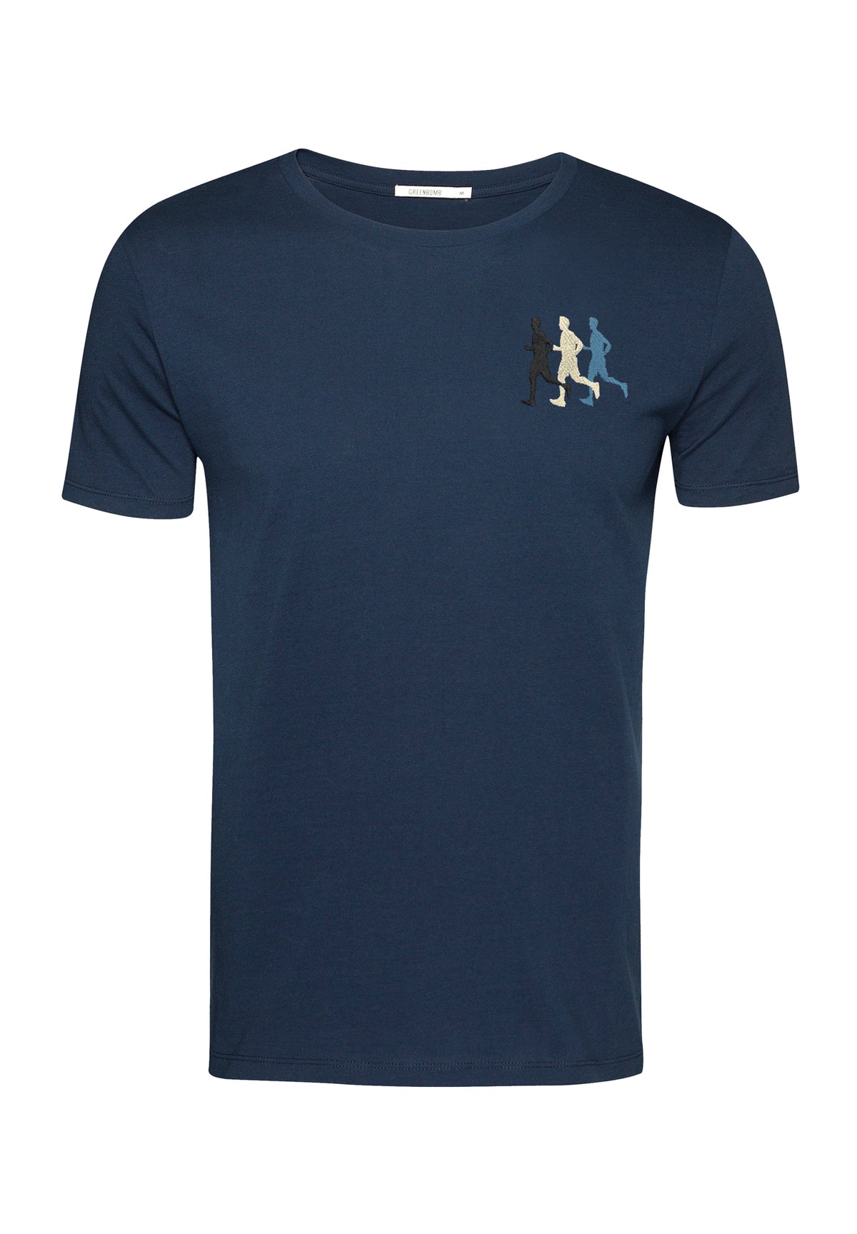 Navy: Sportliches T-Shirt aus Bio-Baumwolle für Herren [10513]