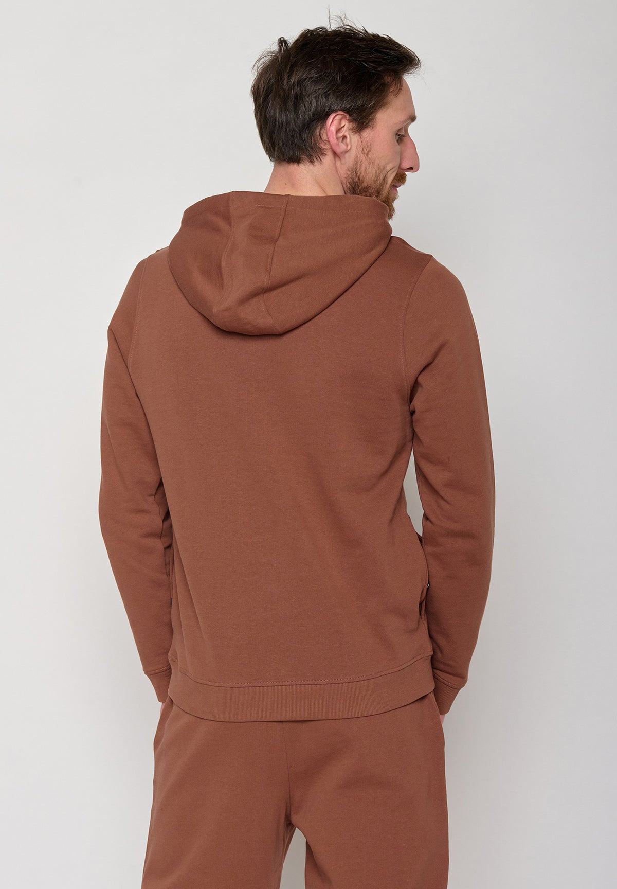 Wood Bark: Lässiger Half-Zip aus Bio-Baumwolle für Herren [10528]