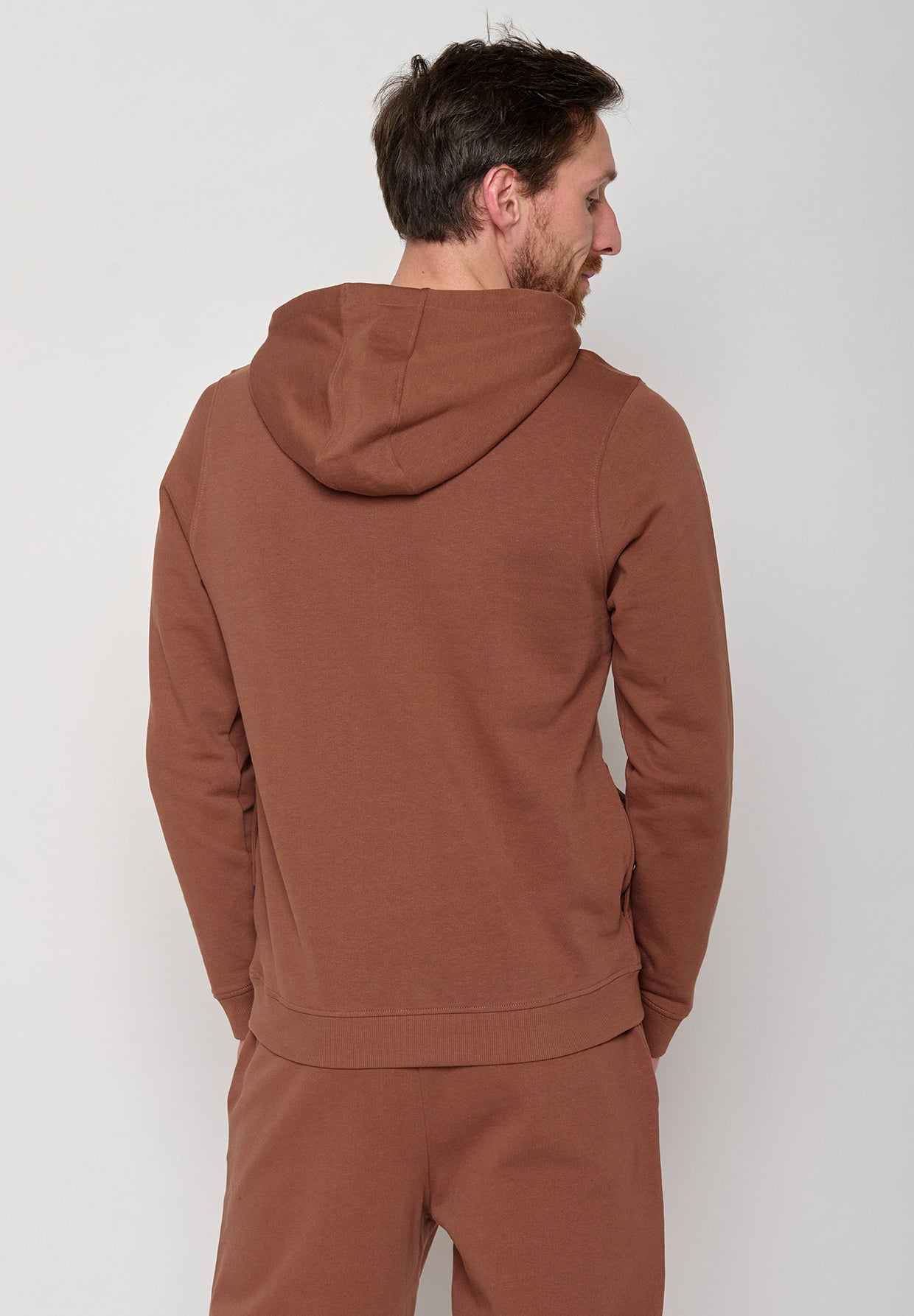 Wood Bark: Lässiger Half-Zip aus Bio-Baumwolle für Herren [10528]