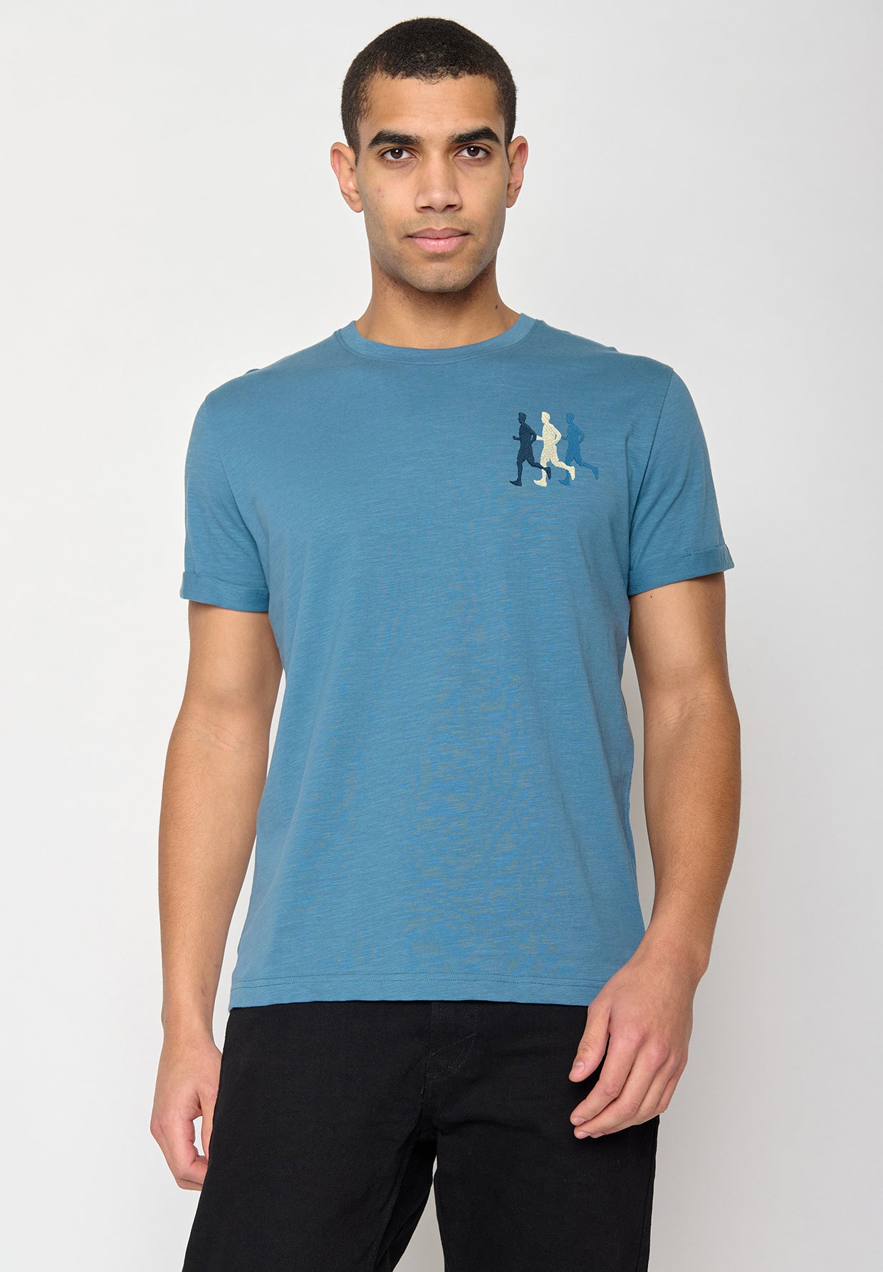 Steelblue: Lässiges T-Shirt aus Bio-Baumwoll Mix für Herren [10539]