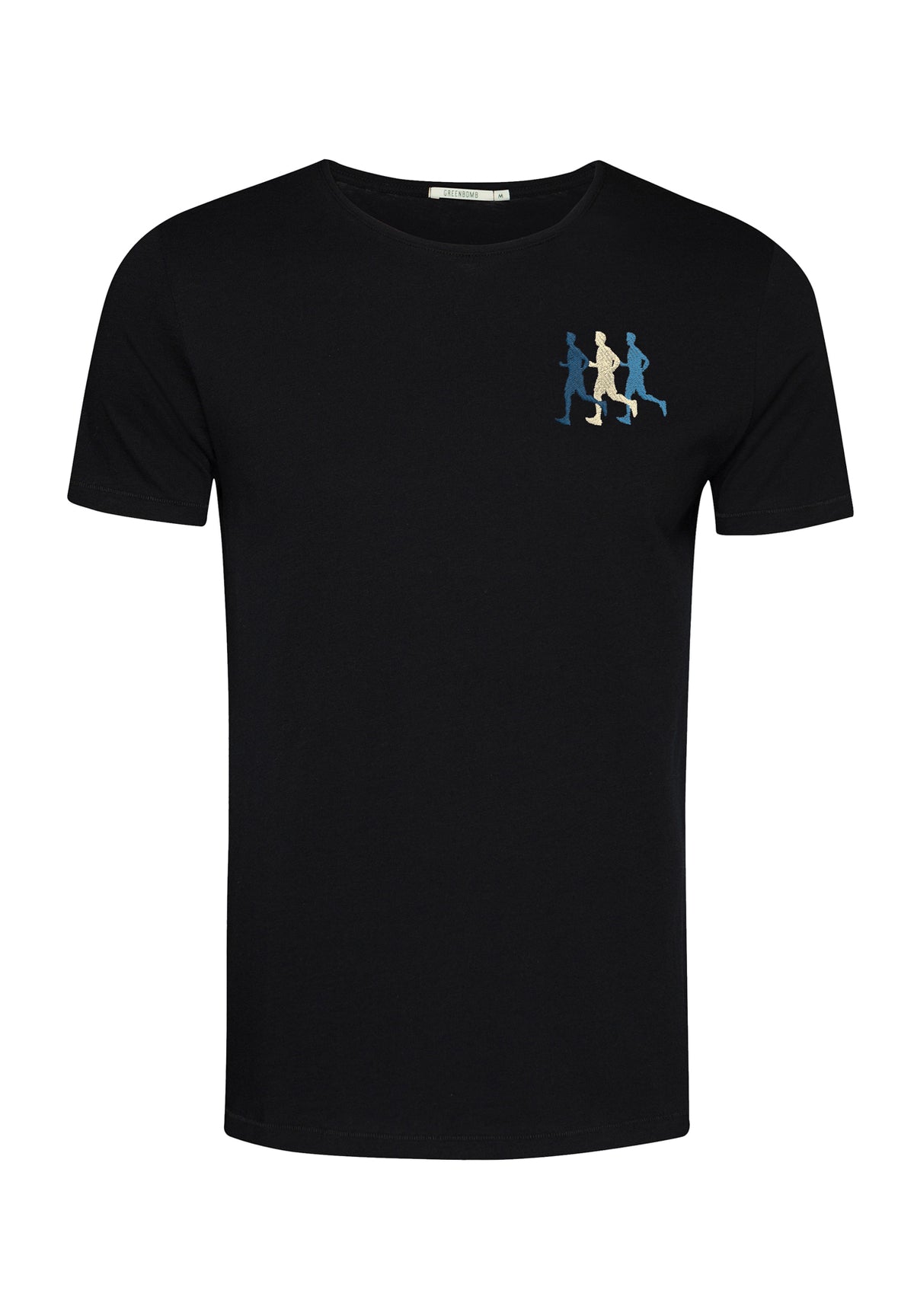 Black: Sportliches T-Shirt aus Bio-Baumwolle für Herren [10540]