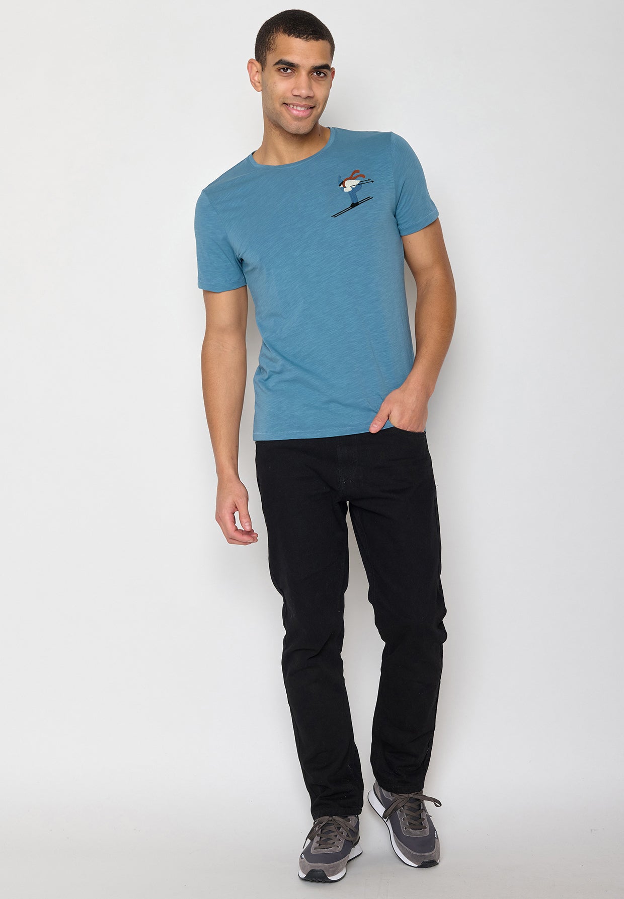 Steelblue: Lässiges T-Shirt aus Bio-Baumwolle für Herren [10560]
