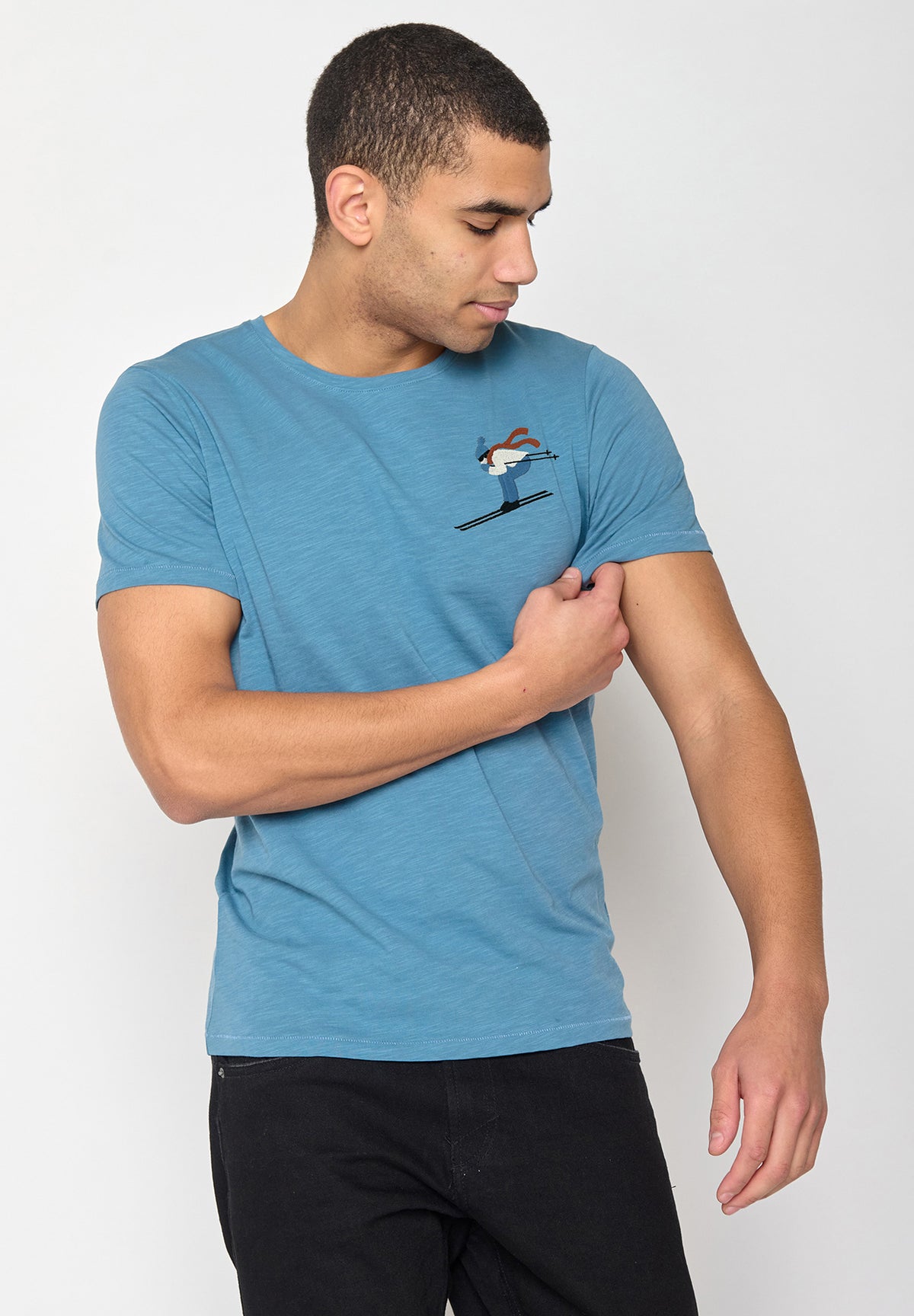 Steelblue: Sportliches T-Shirt aus Bio-Baumwolle für Herren [10563]