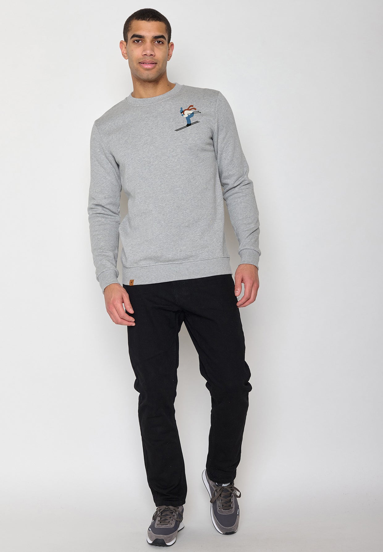 Heather Grey: Gemütliches Sweatshirt aus Bio-Baumwolle für Herren [10566]