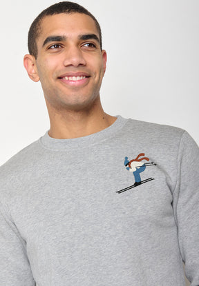 Heather Grey: Gemütliches Sweatshirt aus Bio-Baumwolle für Herren [10567]