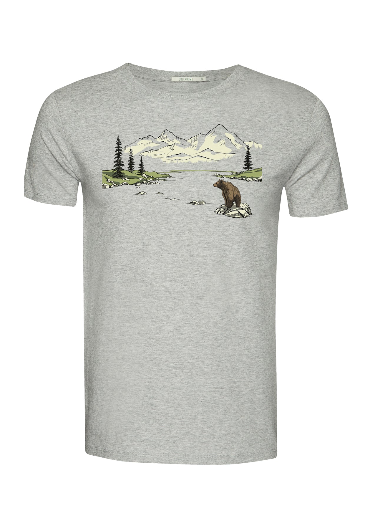 Heather Grey: Sportliches T-Shirt aus Bio-Baumwolle für Herren [10570]