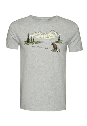 Heather Grey: Sportliches T-Shirt aus Bio-Baumwolle für Herren [10570]