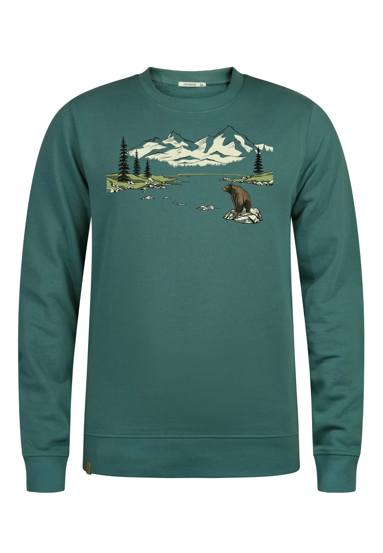 Jungle Green: Gemütliches Sweatshirt aus Bio-Baumwolle für Herren [10580]