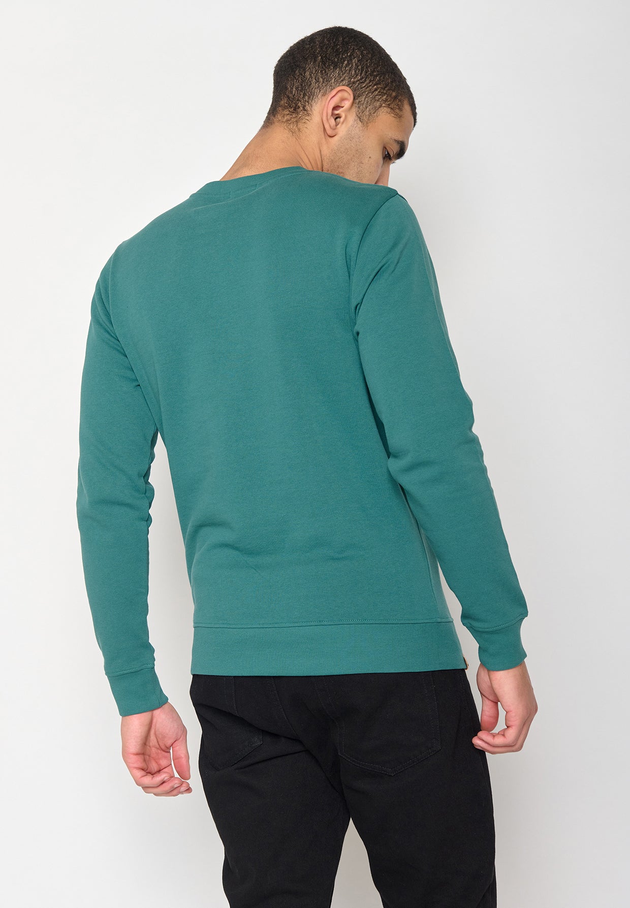 Jungle Green: Gemütliches Sweatshirt aus Bio-Baumwolle für Herren [10583]