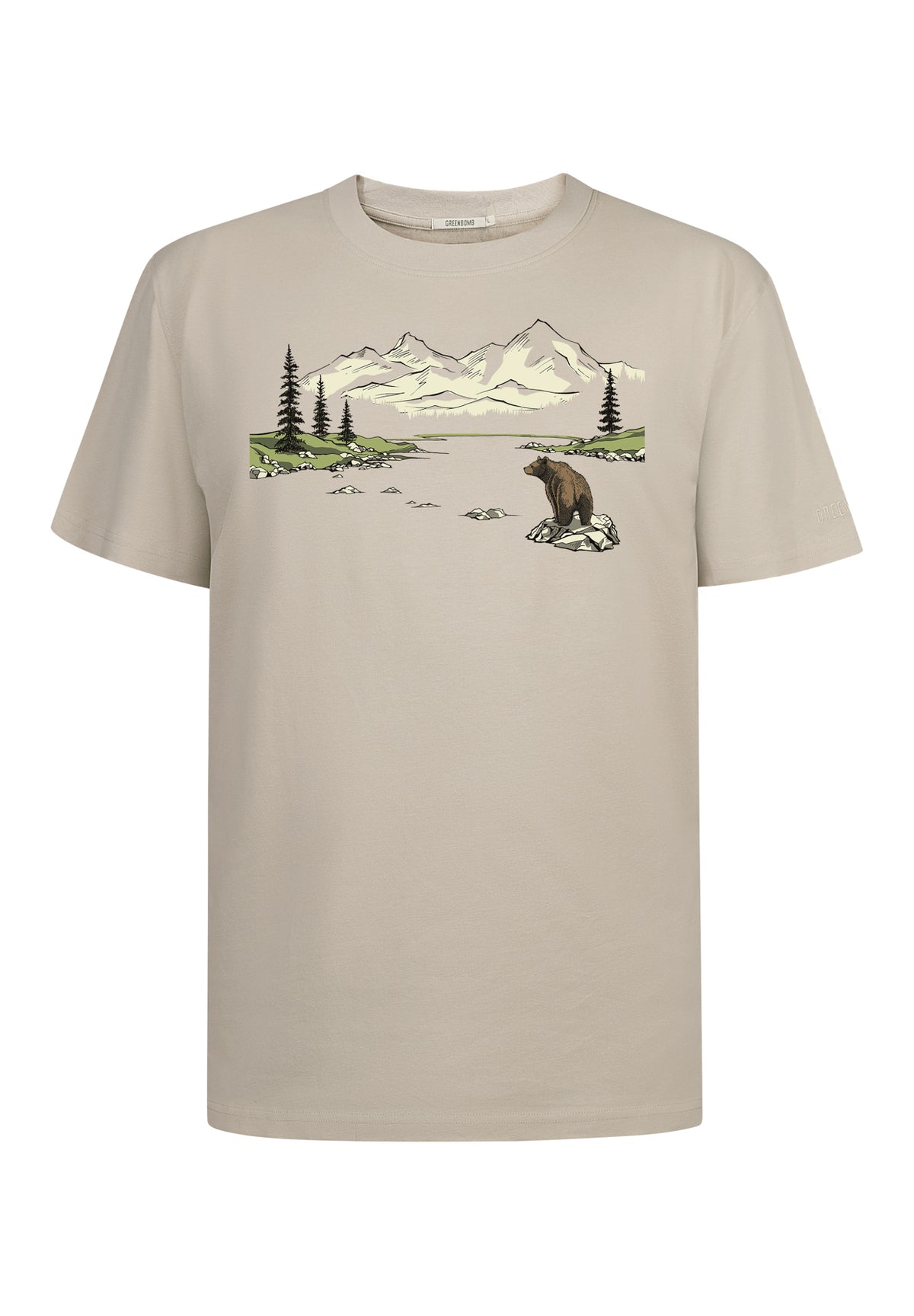 Latte: Lässiges Oversize-T-Shirt aus Bio-Baumwolle für Herren [10585]