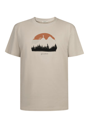 Latte: Lässiges Oversize-T-Shirt aus Bio-Baumwolle für Herren [10599]