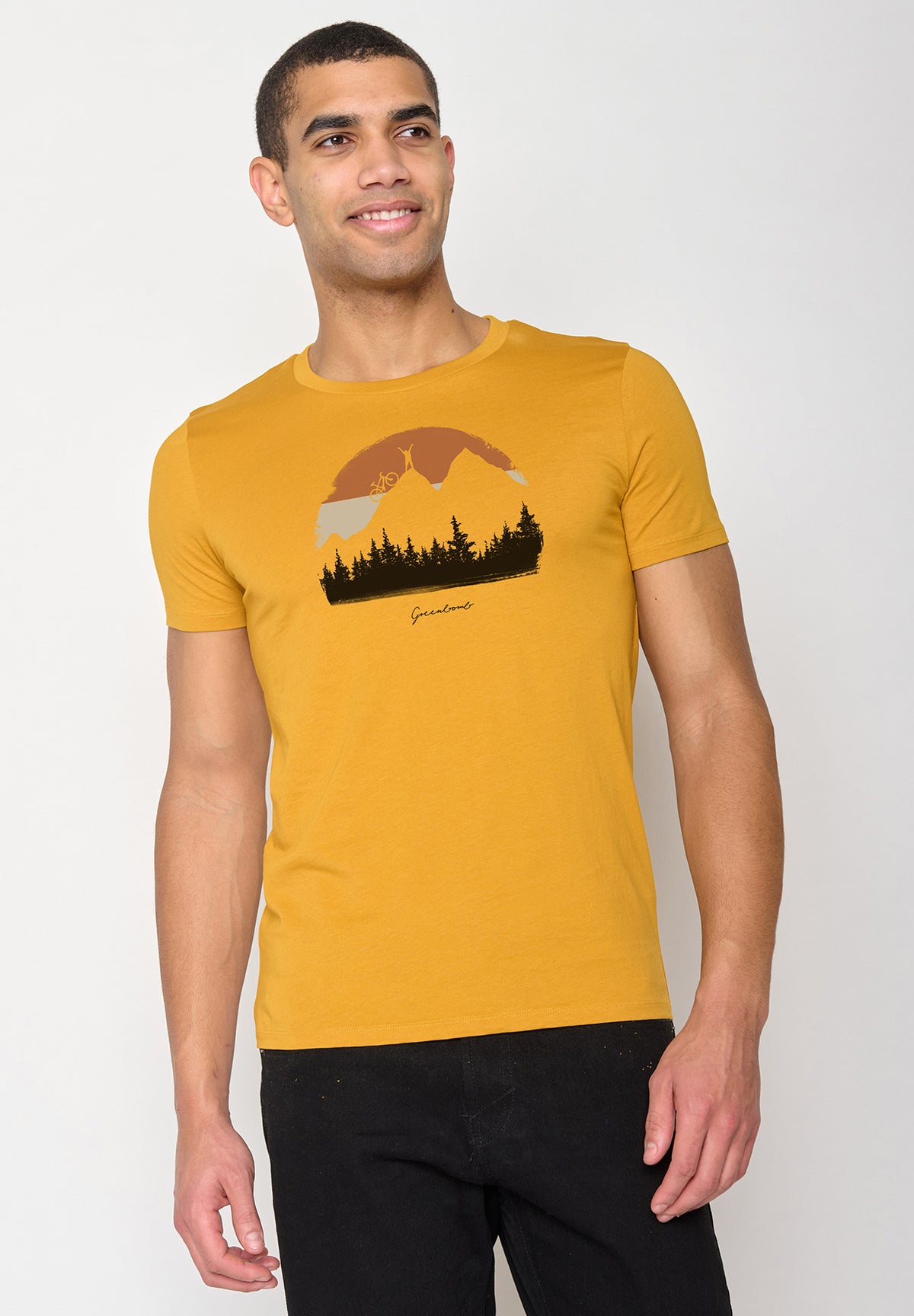 Gelb:  Sportliches T-Shirt aus Bio-Baumwolle für Herren [10608]