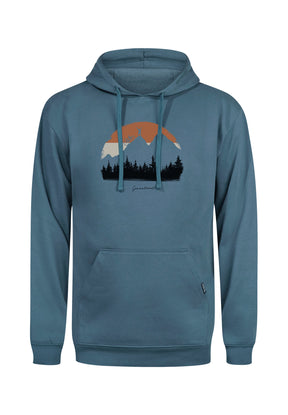 Blau:  Gemütlicher Hoodie aus Bio-Baumwolle für Herren [10614]