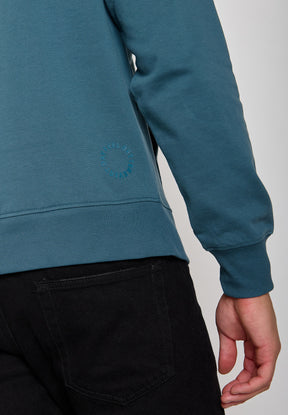 Blau:  Gemütlicher Hoodie aus Bio-Baumwolle für Herren [10615]