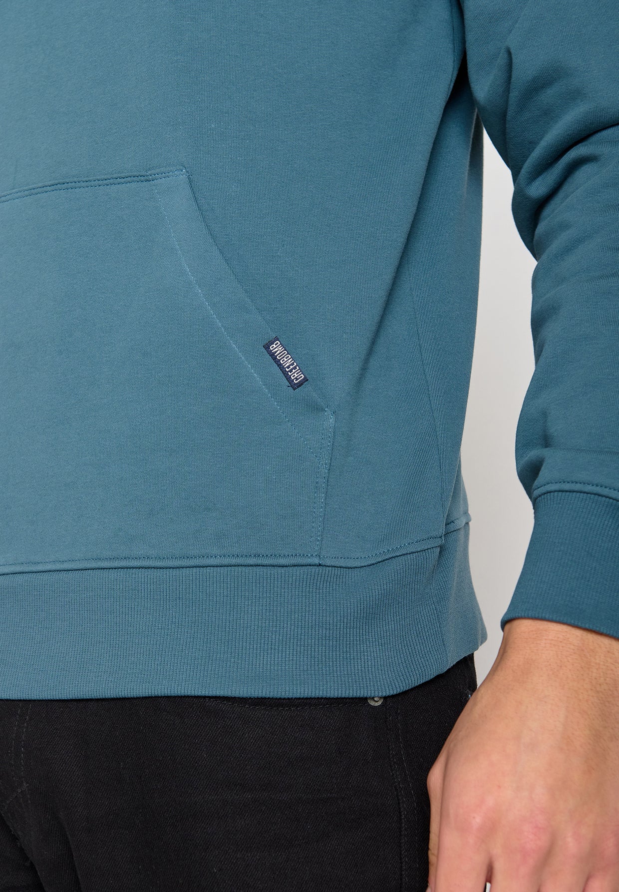 Blau:  Gemütlicher Hoodie aus Bio-Baumwolle für Herren [10616]