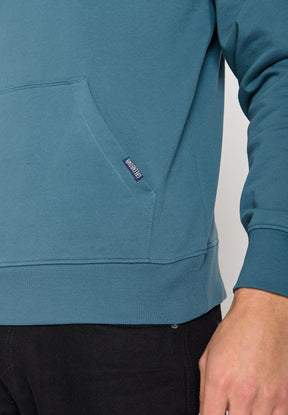 Blau:  Gemütlicher Hoodie aus Bio-Baumwolle für Herren [10616]