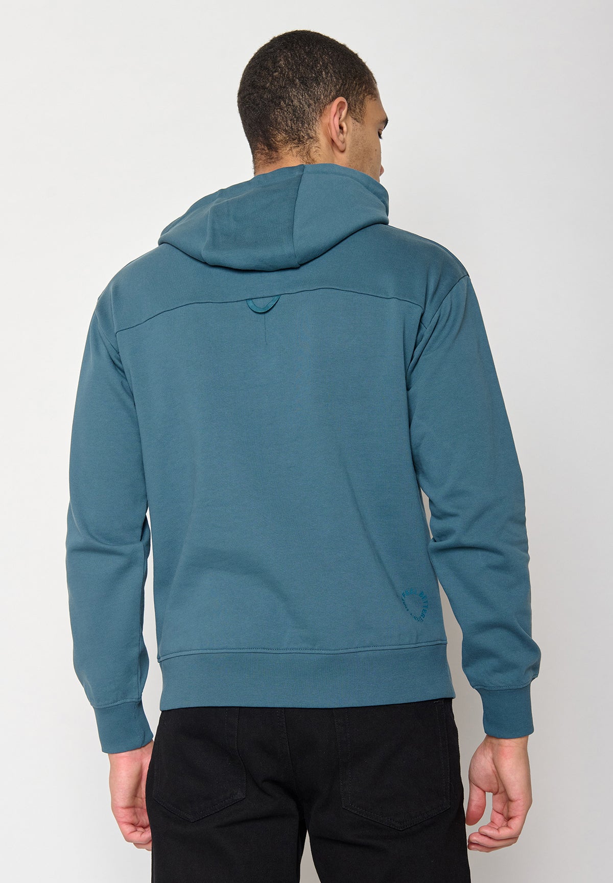 Blau:  Gemütlicher Hoodie aus Bio-Baumwolle für Herren [10618]