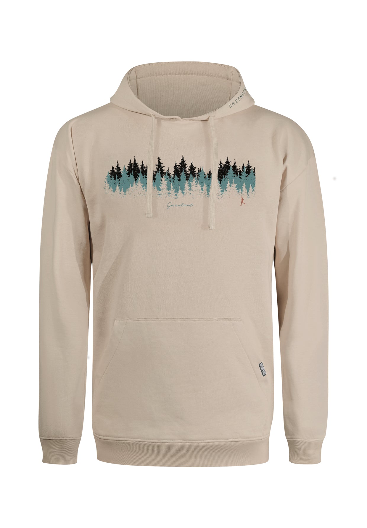 Latte: Gemütlicher Hoodie aus Bio-Baumwolle für Herren [10630]