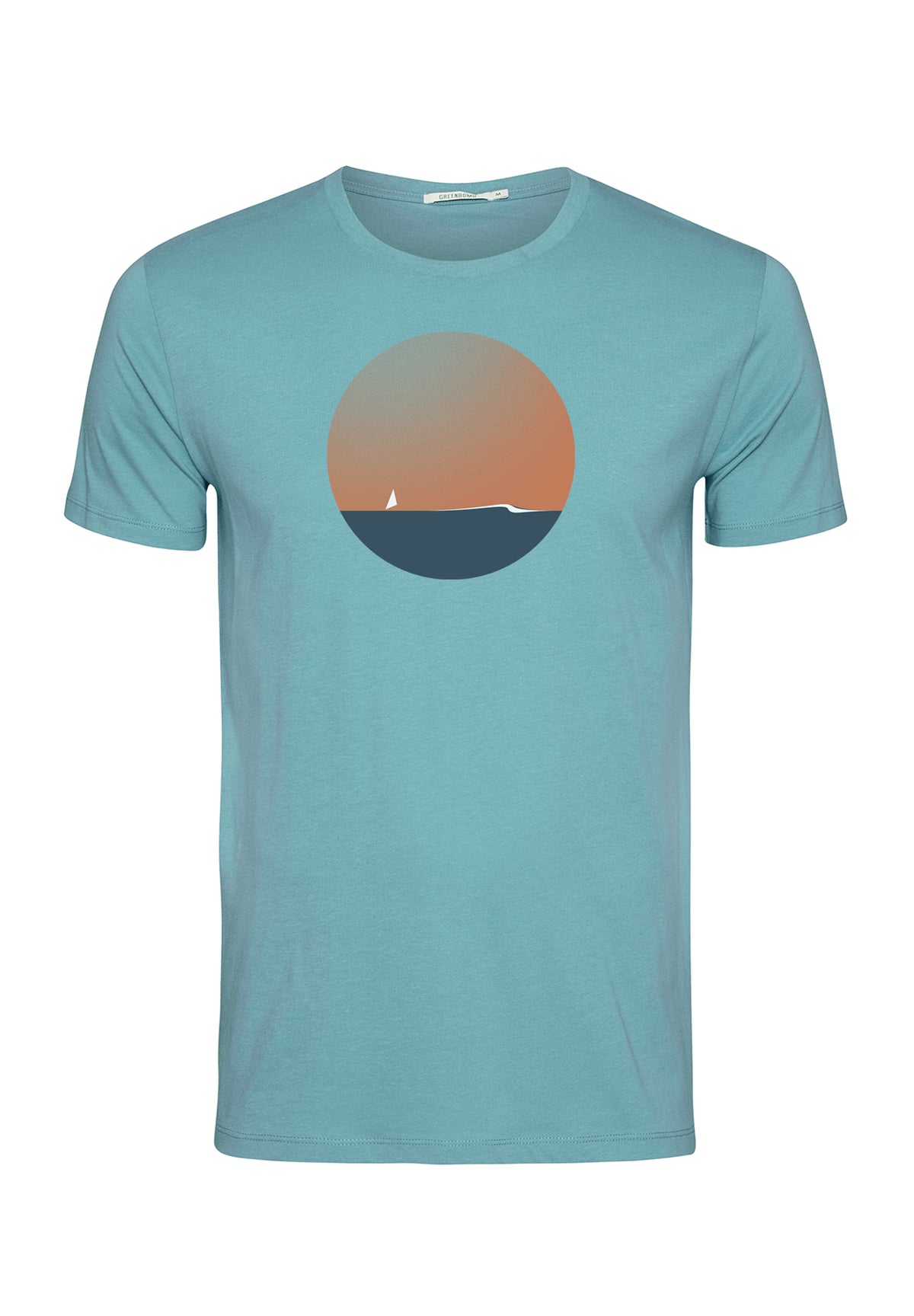 Turkis: Sportliches T-Shirt aus Bio-Baumwolle für Herren [10657]