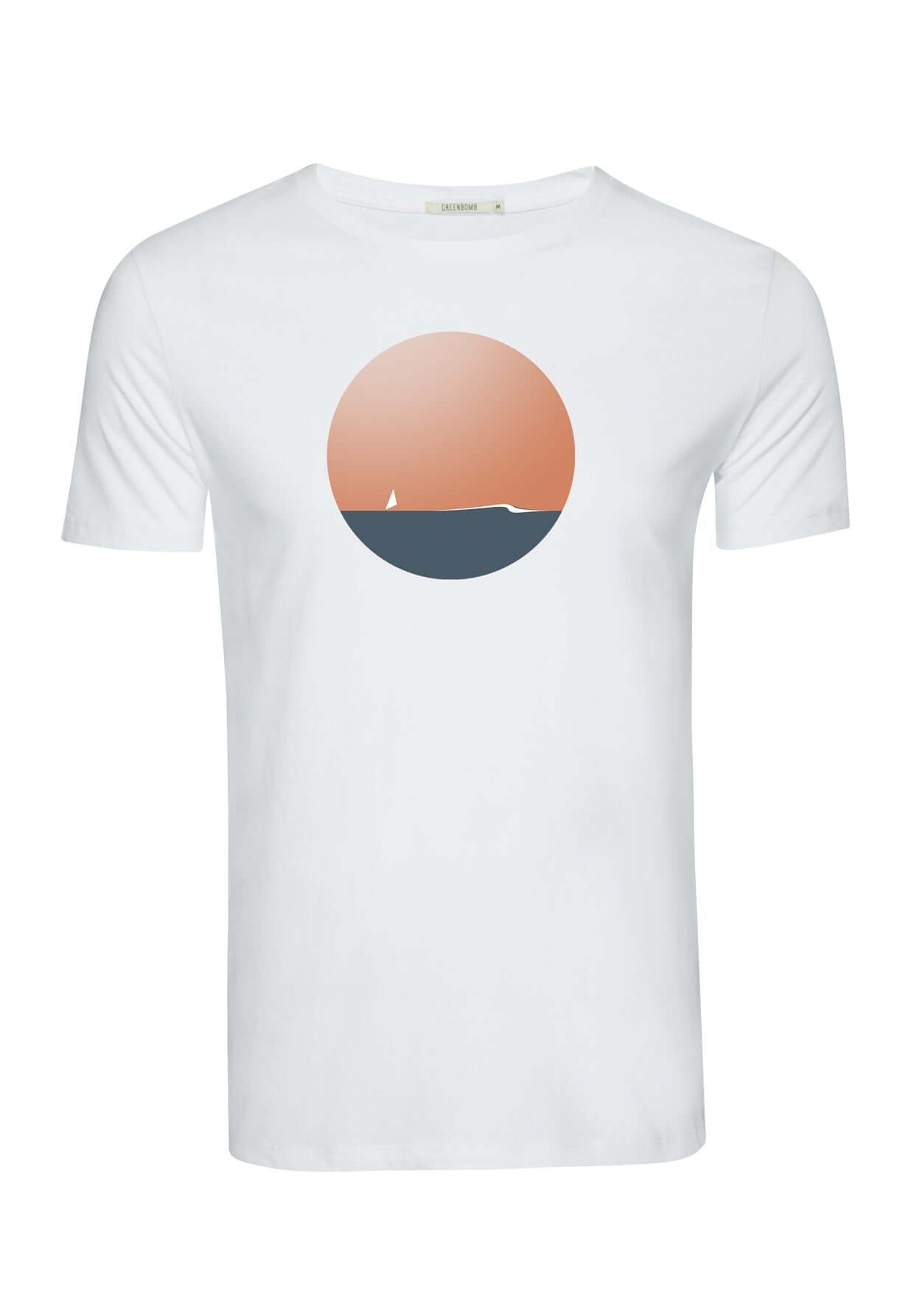 Weiß:  Sportliches T-Shirt aus Bio-Baumwolle für Herren [10662]