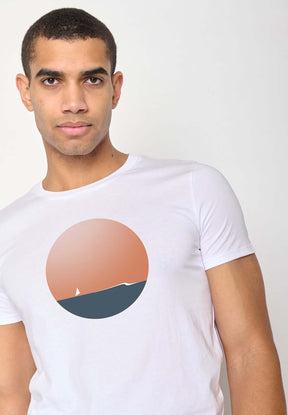 Weiß:  Sportliches T-Shirt aus Bio-Baumwolle für Herren [10664]