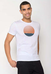Weiß:  Sportliches T-Shirt aus Bio-Baumwolle für Herren [10666]