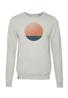 Heather Grey: Gemütliches Sweatshirt aus Bio-Baumwolle für Herren [10678]